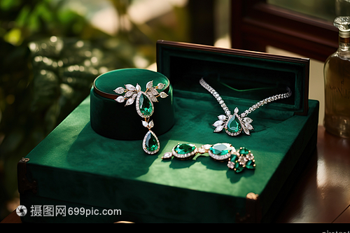 绿宝石珠宝套装 玉饰设计的璀璨魅力